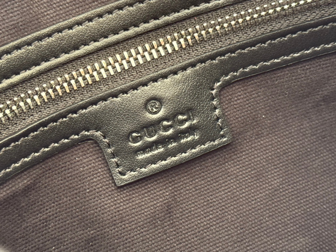 SMALL JUMBO CROSSBODY 23 IN GREY AND BLACK GRAINY GG LAMBSKIN