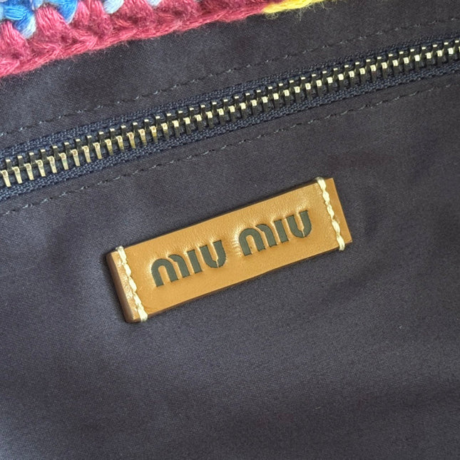 MIUMIU 26S TOTE BAG 40 IN MULTICOLOR WOOL