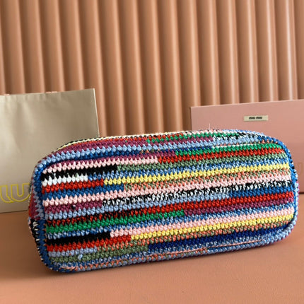 MIUMIU 26S TOTE BAG 40 IN MULTICOLOR WOOL