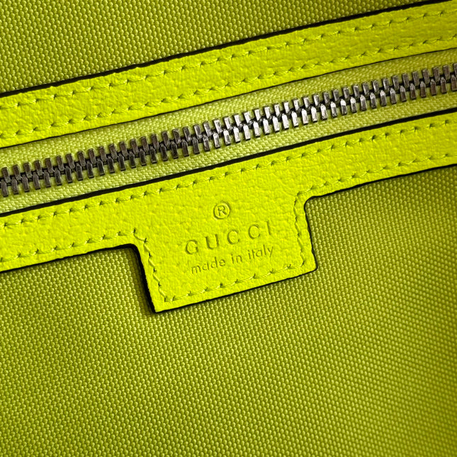 GUCCI CHROMA LARGE DUFFEL BAG 45 LIME GREEN IN GG MONOGRAM CANVAS