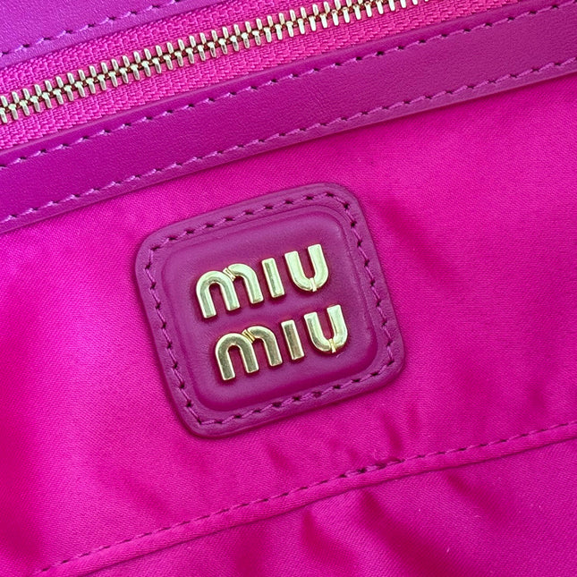 MIUMIU 26S ARCADIE BAG 22 IN DARK PPINK SUEDE