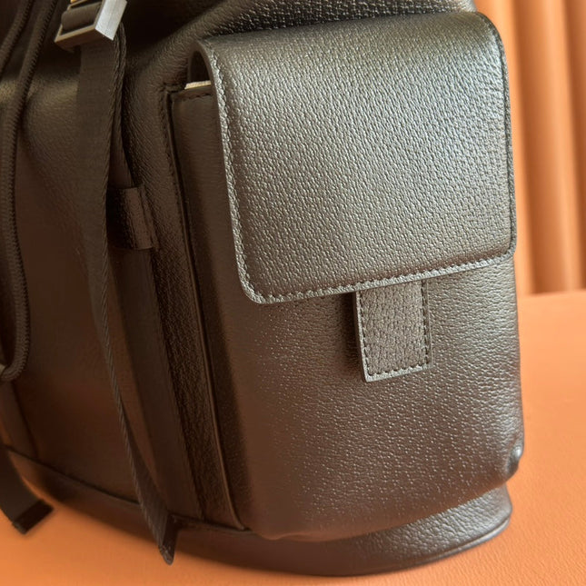 GUCCI 26S OPHIDIA LARGE BACKPACK 46 IN BLACK CALFSKIN