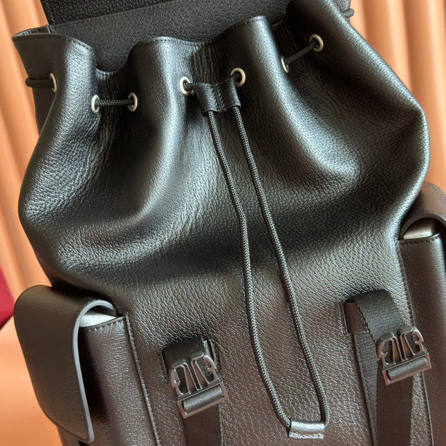 GUCCI 26S OPHIDIA LARGE BACKPACK 46 IN BLACK CALFSKIN