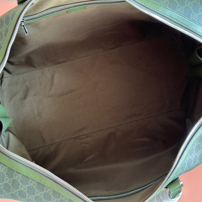 GUCCI 25S OPHIDIA MEDIUM BAG 52 CM IN MOSS GREEN CALFSKIN