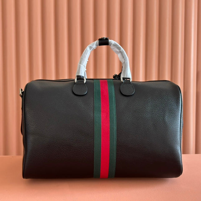 GUCCI 26S DUFFLE BAG 44 IN BLACK CALFSKIN