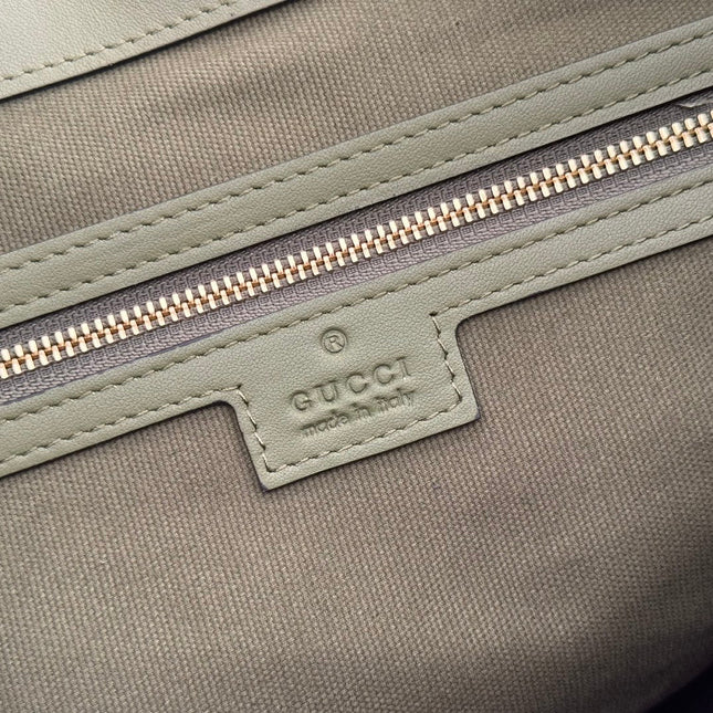 GUCCI 26S BEATRIX LARGE TOTE BAG 35 CM IN SAGE GREEN CALFSKIN