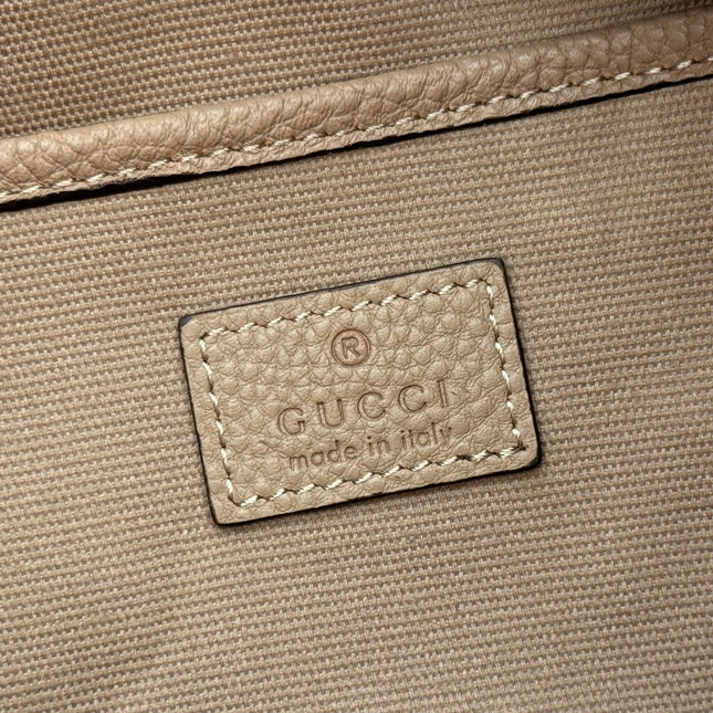 GUCCI 26S SHOULDER BAG 38 IN LIGHT BROWN CALFSKIN