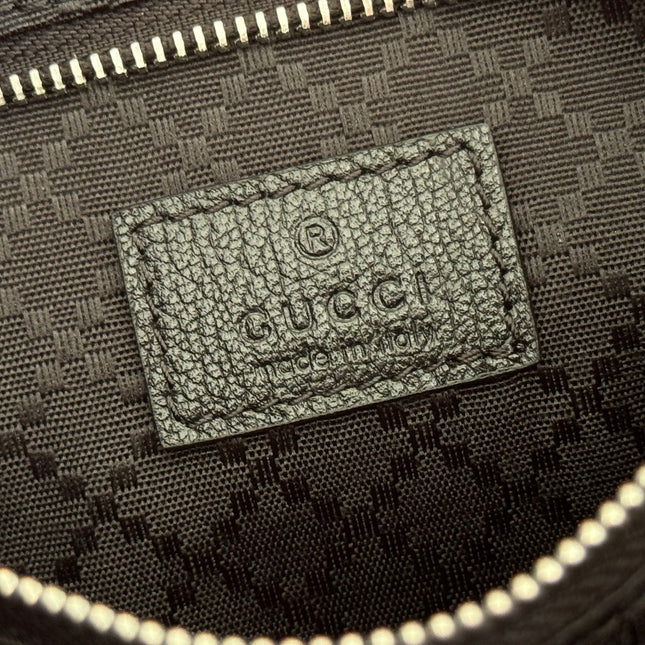 GUCCI 26S JACKIE SLIM SHOULDER BAG 27 IN BLACK CANVAS