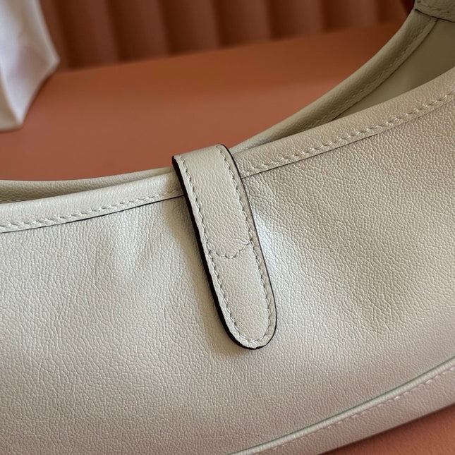 GUCCI 26S JACKIE SLIM SHOULDER BAG 27 IN CREAM WHITE CALFSKIN