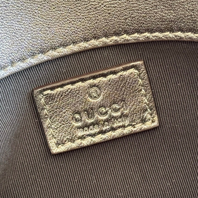 GUCCI 26S GG MARMONT BAG 16 IN WARM GRAY BROWN LAMBSKIN