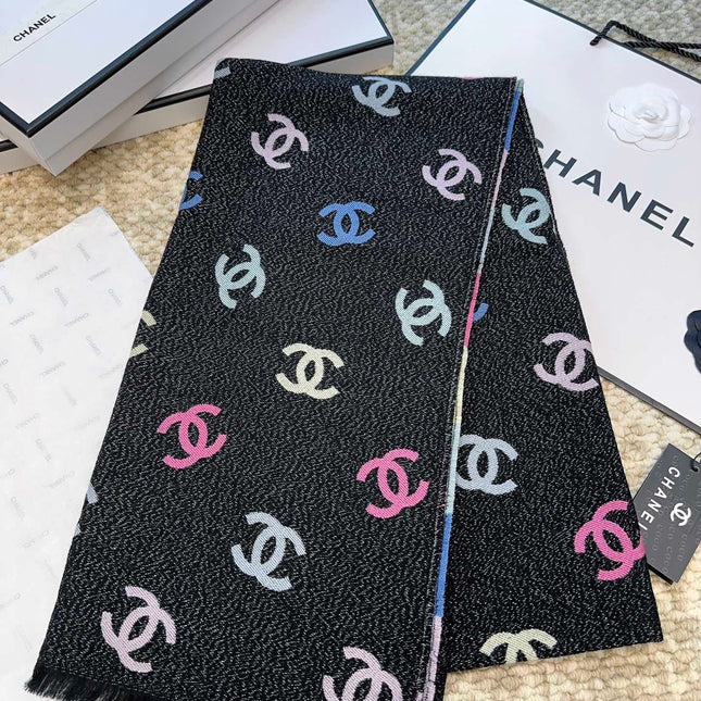 CHANEL 25S SCARF 187 IN CASHMERE 876277