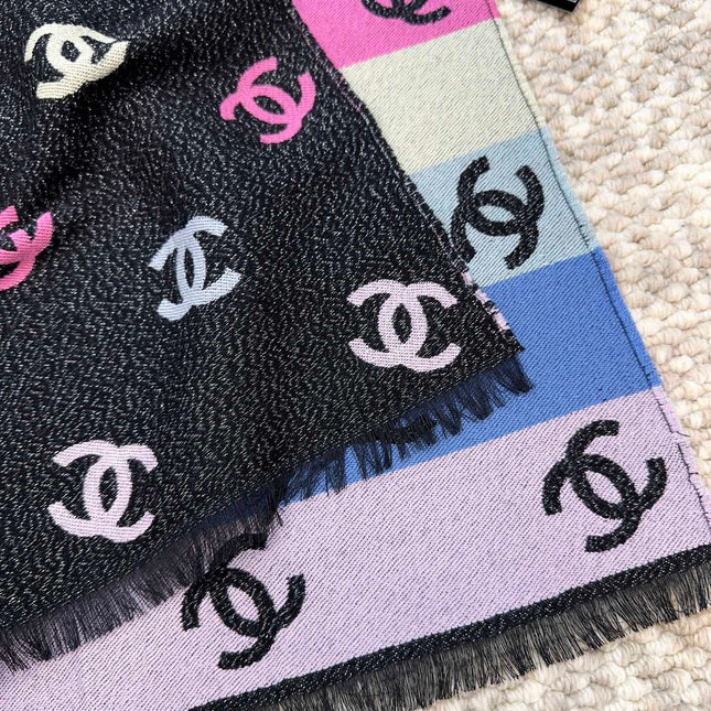 CHANEL 25S SCARF 187 IN CASHMERE 876277