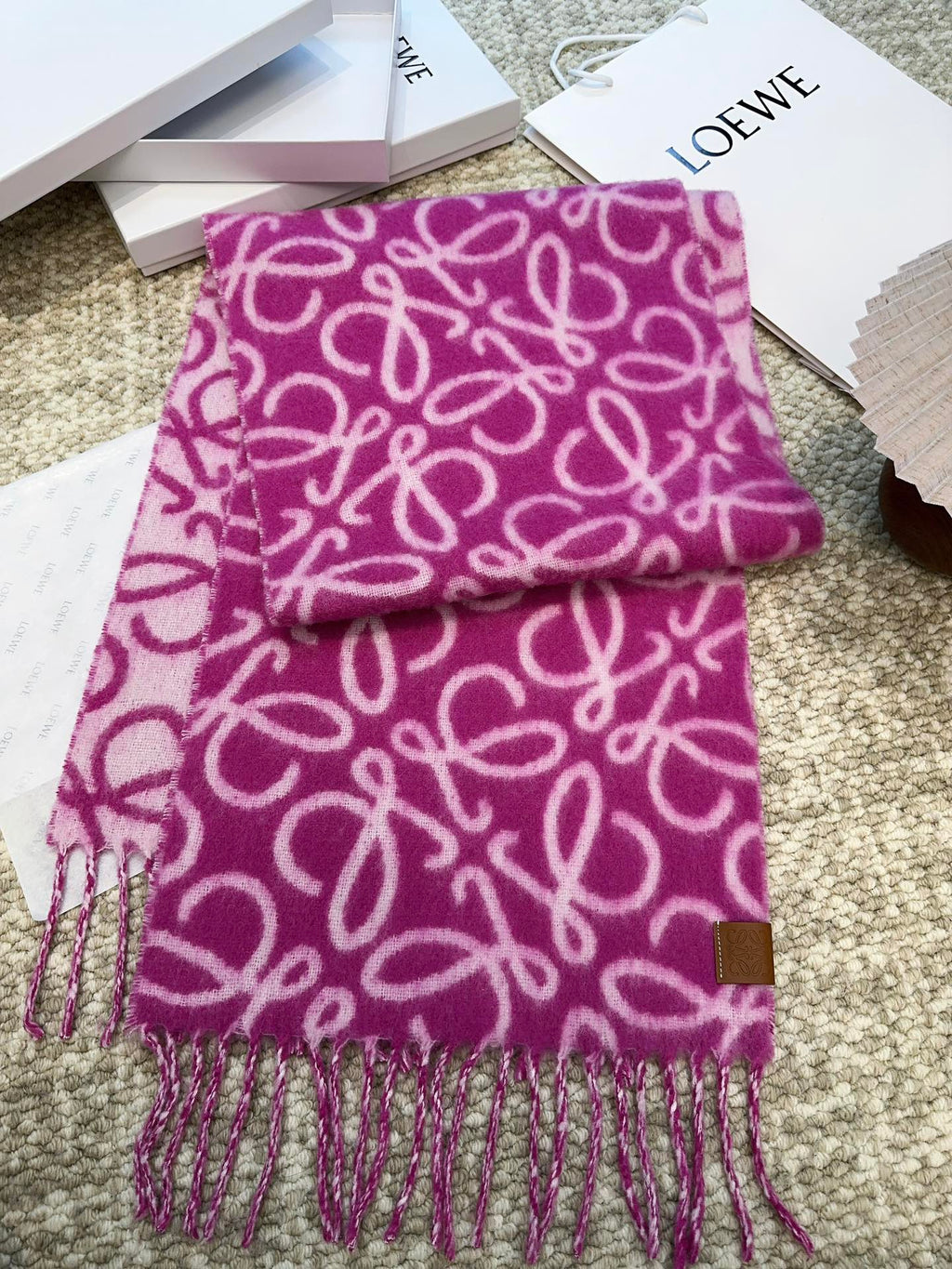 LOEWE 26S SCARF 186 IN WOOL MOHAIR 485341