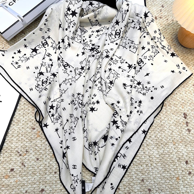 CHANEL 25S SCARF 140 CM IN CASHMERE SILK 943919