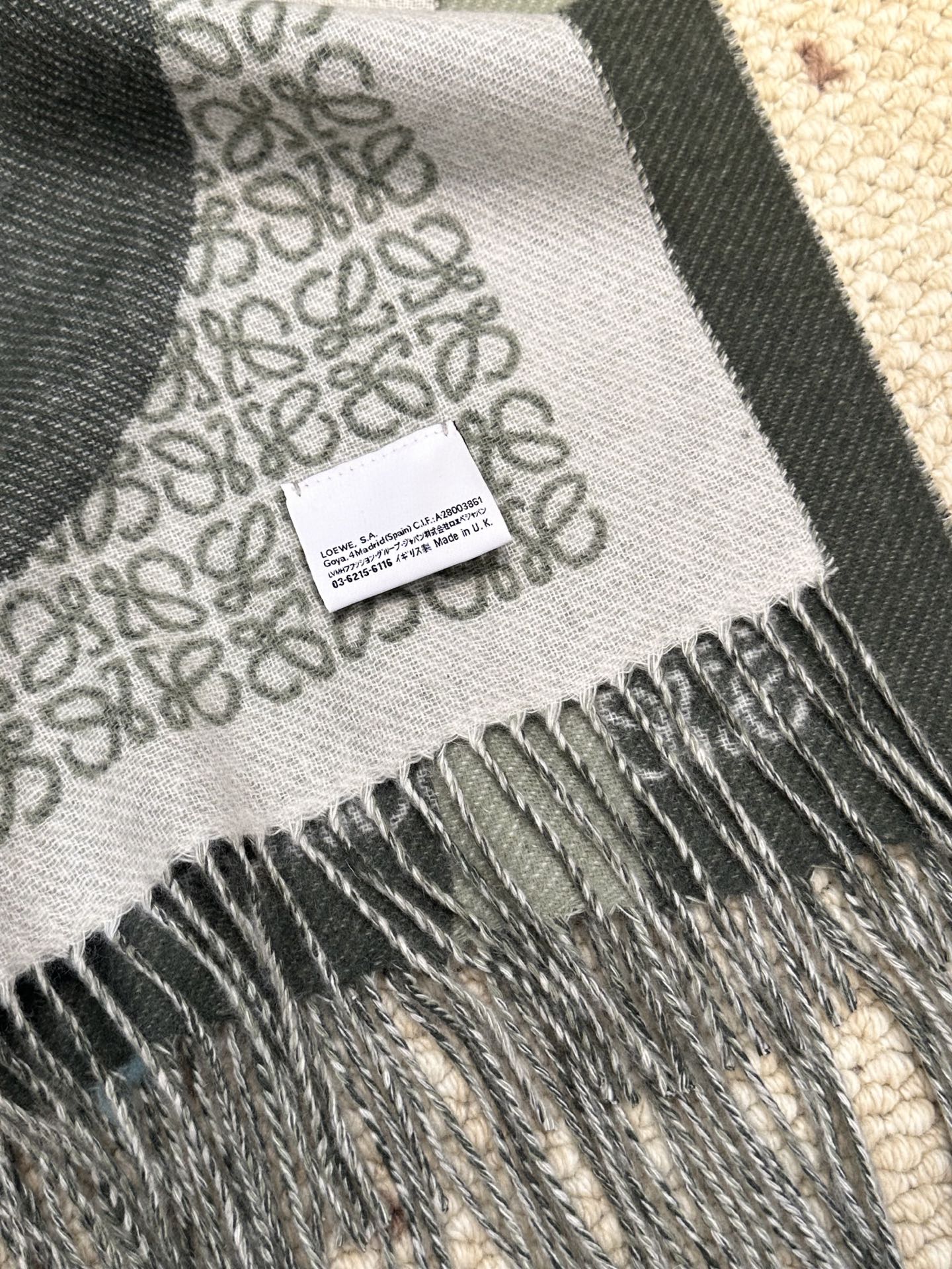 LOEWE 26S SCARF 140 IN CASHMERE 863982