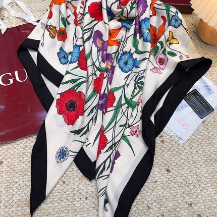 GUCCI 26S SCARF 140 IN CASHMERE AND SILK 863992