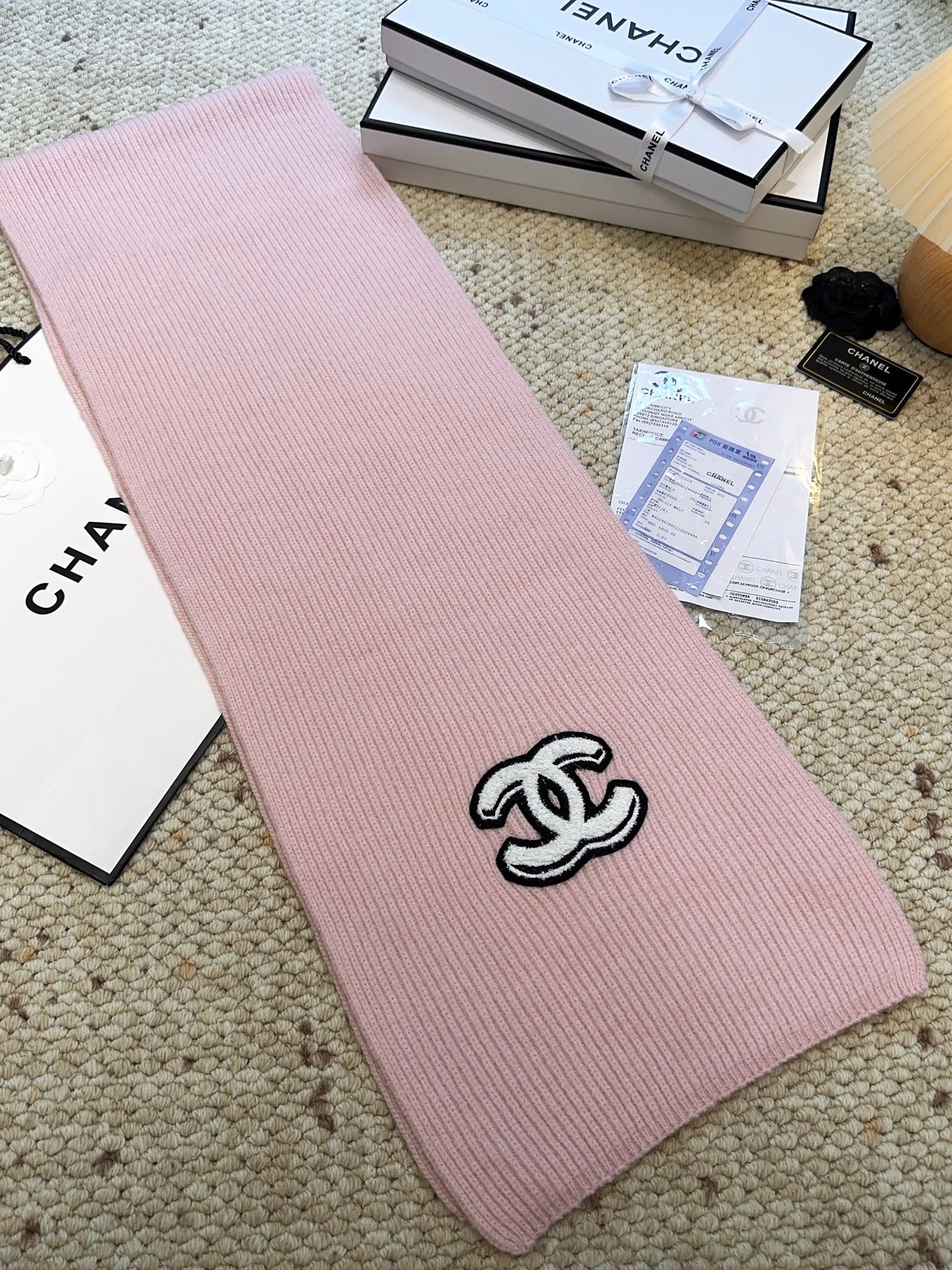 CHANEL 25S SCARF 175 IN CASHMERE 932233