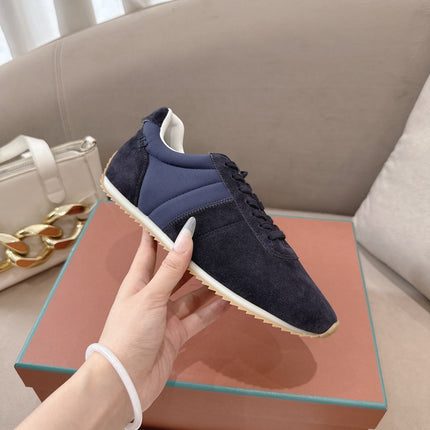 LP 26S WEEKENDER SNEAKERS IN DARK BLUE SUEDE & TECHNICAL FABRIC