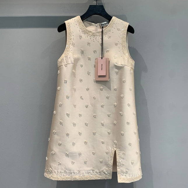 MIUMIU 26S SLEEVELESS WOOL SILK DRESS 978