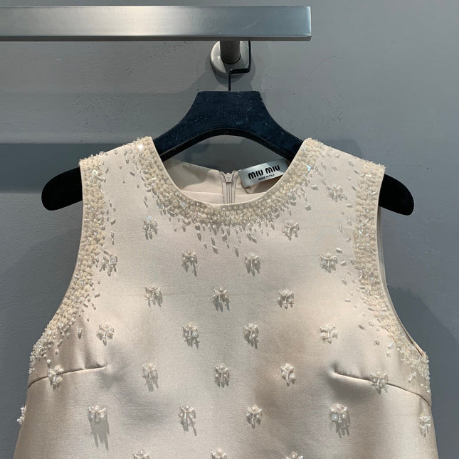 MIUMIU 26S SLEEVELESS WOOL SILK DRESS 978