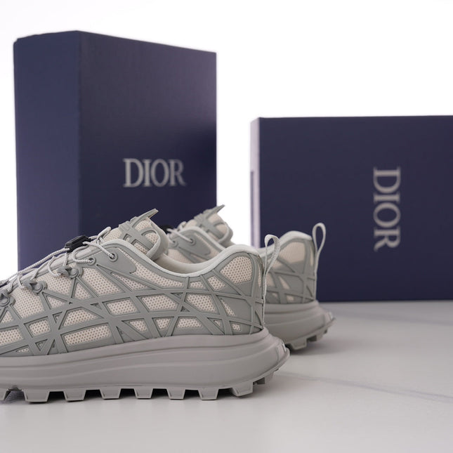 CD B31 SNEAKER BEIGE AND GRAY MESH FABRIC