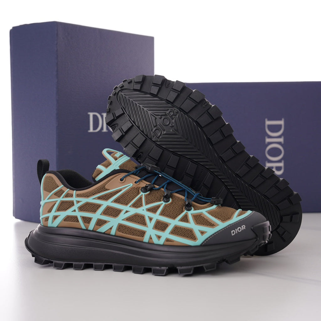 CD B31 SNEAKER BROWN AND MINT MESH FABRIC