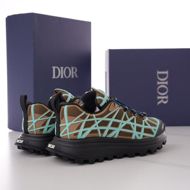 CD B31 SNEAKER BROWN AND MINT MESH FABRIC