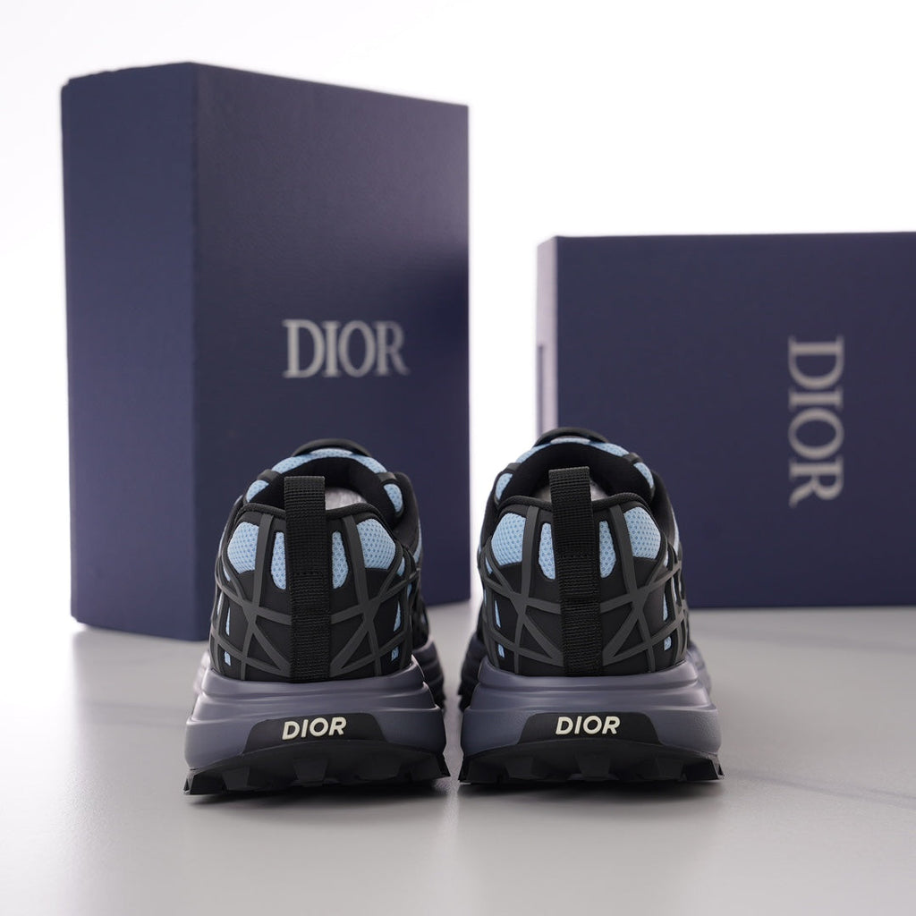 CD B31 SNEAKER BLACK AND CERULEAN MESH FABRIC
