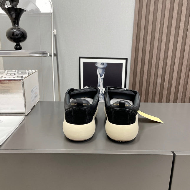 SPACE-STAR CUBE SNEAKERS IN BLACK SUEDE WITH PERFORATED STAR