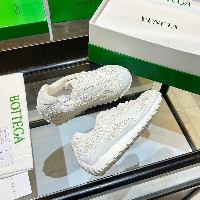 BOTTEGA VENETA 26S ORBIT SNEAKERS IN WHITE TECHNICAL MESH