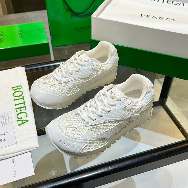 BOTTEGA VENETA 26S ORBIT SNEAKERS IN WHITE TECHNICAL MESH