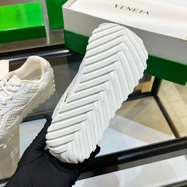 BOTTEGA VENETA 26S ORBIT SNEAKERS IN WHITE TECHNICAL MESH
