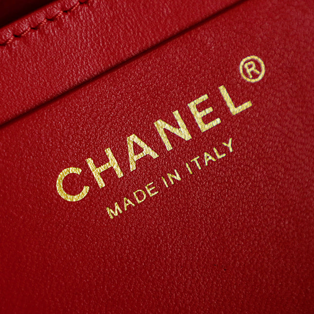 CHANEL 26S LARGE TOTE BAG 54 IN RED MULTICOLOR CANVAS AND CALFSKIN GOLD HARDWARE
