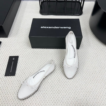 LINA BALLCHAIN FLAT IN WHITE MESH