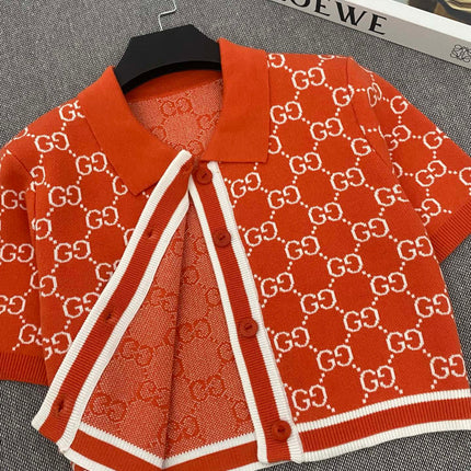 GUCCI 26S SHORT-SLEEVE KNITTED CARDIGAN 560