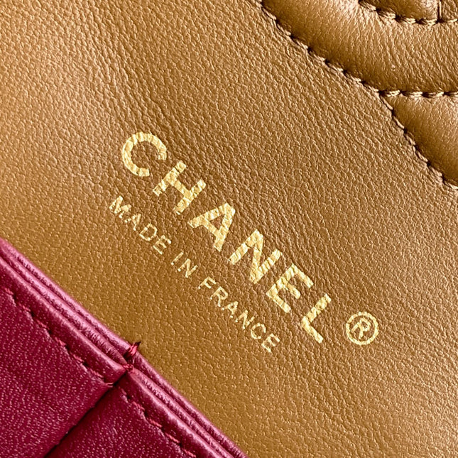 CHANEL 26S QUILTED CLASSIC FLAP MEDIUM BAG 25 IN KHAKI BROWN LAMBSKIN GOLD HARDWARE