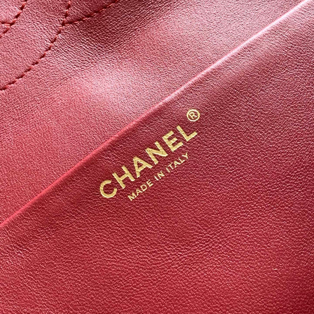 CHANEL 26S SOUPLISSIMO MAXI FLAP 39 IN BROWN GRAINED CALFSKIN GOLD HARDWARE