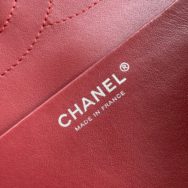 CHANEL 26S SOUPLISSIMO MAXI FLAP MEDIUM 32 IN BROWN GRAINED CALFSKIN SILVER HARDWARE