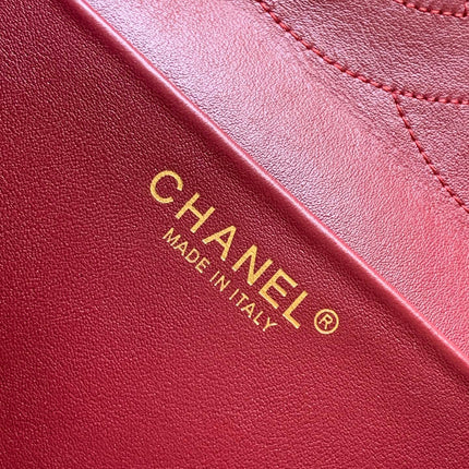 CHANEL 26S SOUPLISSIMO MAXI FLAP MEDIUM 32 IN CARAMEL BROWN GRAINED CALFSKIN GOLD HARDWARE