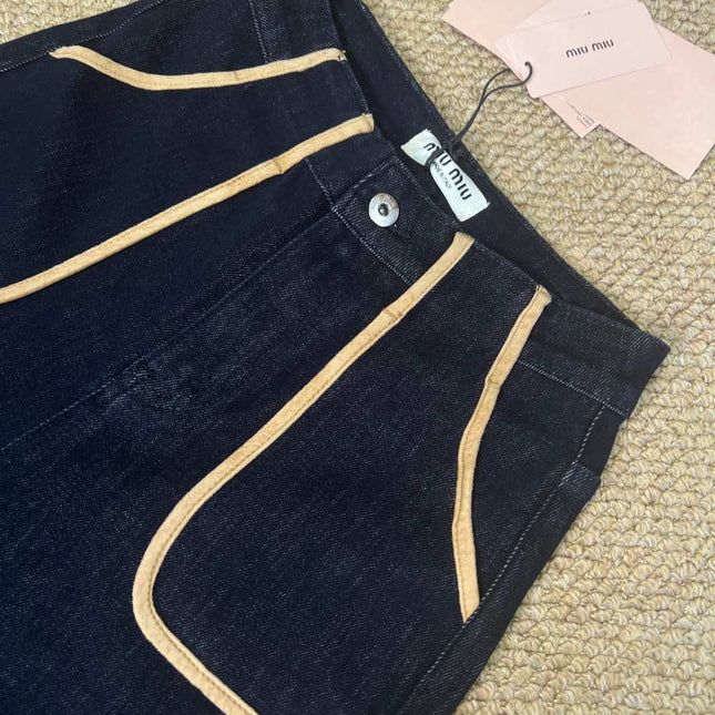 MIUMIU SLIM-STRAIGHT STRETCH PANTS 532