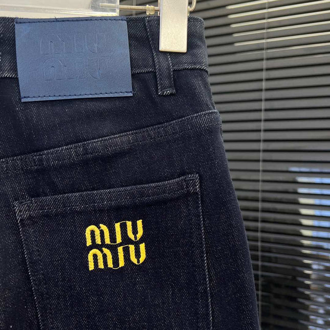 MIUMIU SLIM-STRAIGHT STRETCH PANTS 532