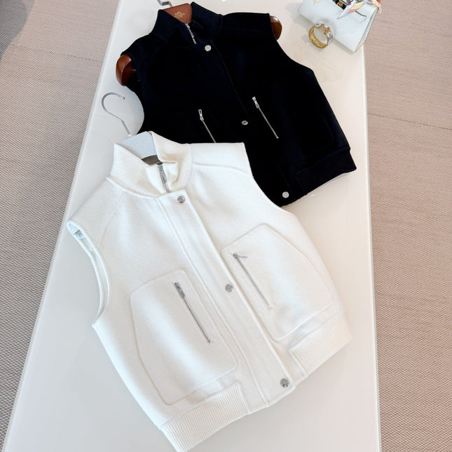 HERMES 25S SLEEVELESS JACKET 121