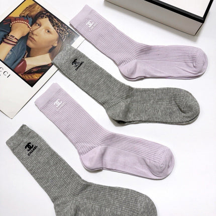 CHANEL 26S CREW SOCKS 395190 (1 BOX)