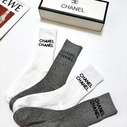 CHANEL 26S CREW SOCKS 403667 (1 BOX)