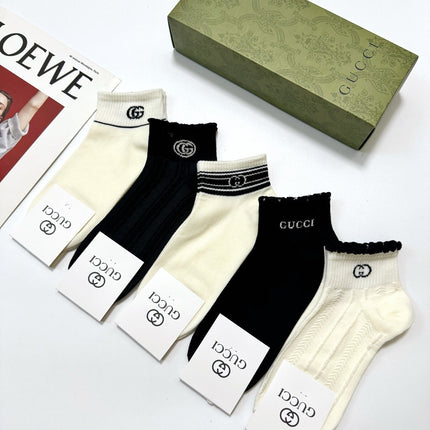 GUCCI 26S ANKLE SOCKS 407178 (1 BOX)