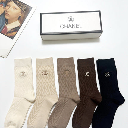 CHANEL 26S CREW SOCKS 407181 (1 BOX)