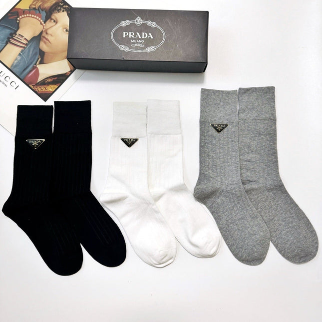 PRADA 26S CREW SOCKS 412440 (1 BOX)