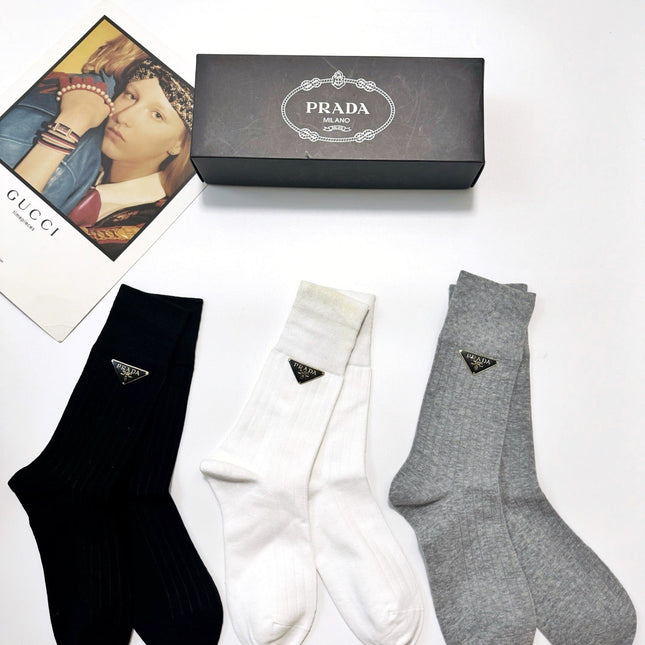 PRADA 26S CREW SOCKS 412440 (1 BOX)