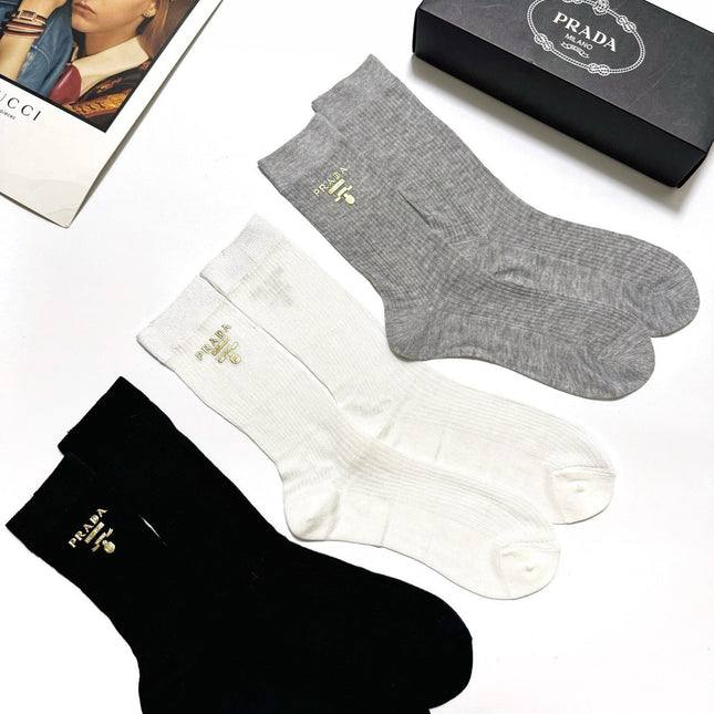 PRADA 26S CREW SOCKS 413919 (1 BOX)