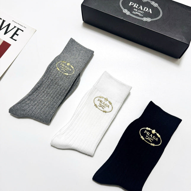 PRADA 26S CREW SOCKS 413936 (1 BOX)